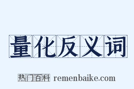 量化反义词是什么意思的图片